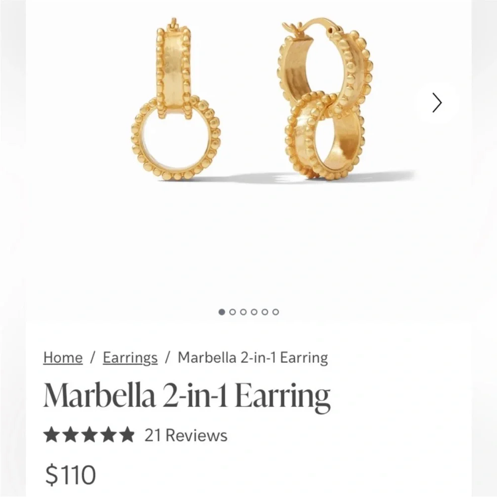 Julie Vos Marbella 2 In 1 Gold Earrings